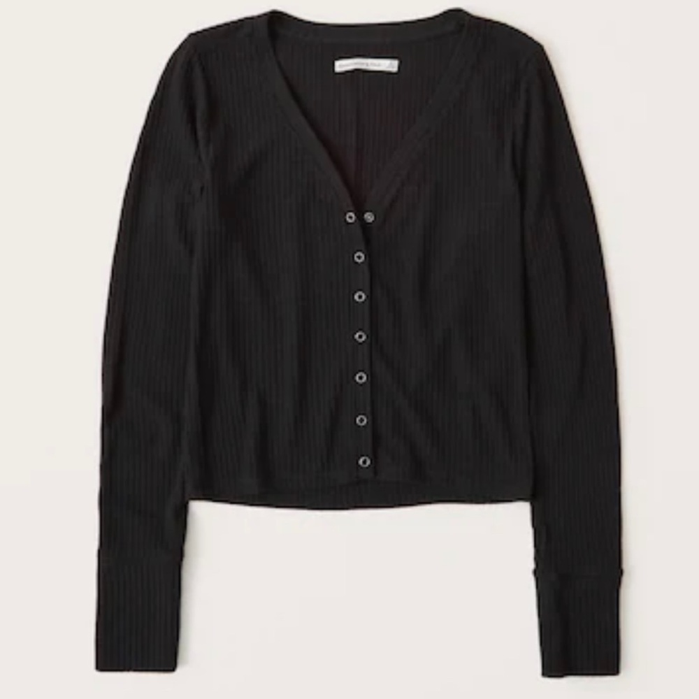 Abercrombie & Fitch Long Sleeve Ribbed Sweater Top